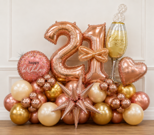 Rose Gold Marquis Balloon Sculpture - Fancy