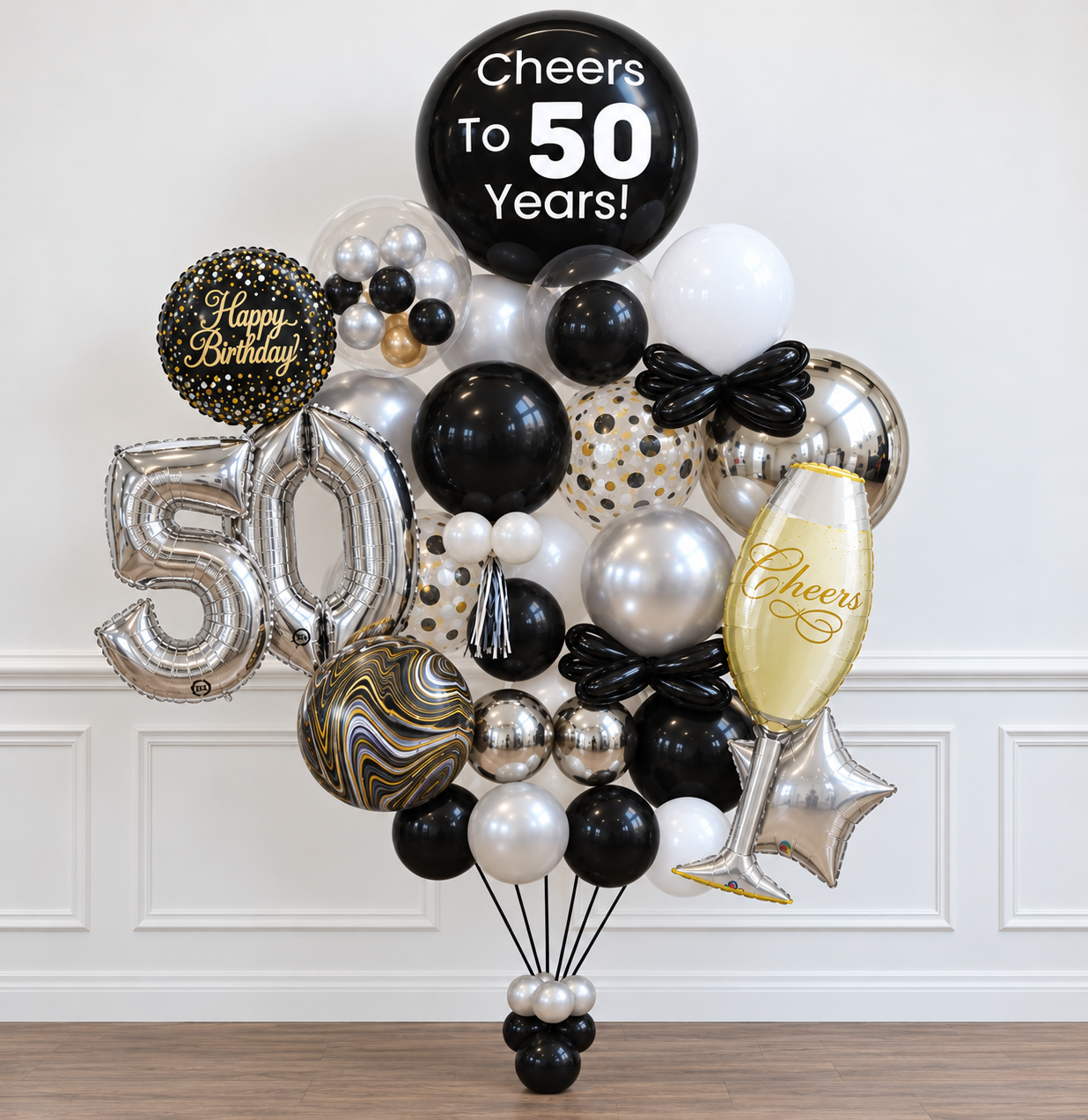 Black and White Giant Specialty Bouquet