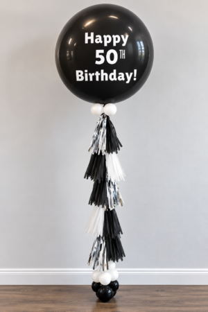 Black and White Tassel Balloon