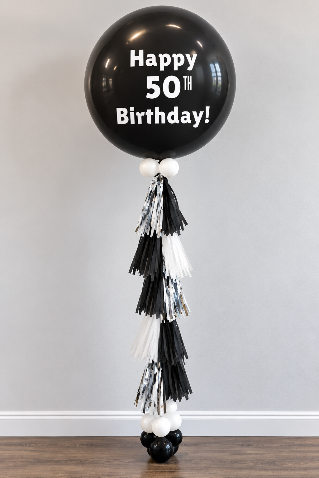 Black and White Tassel Balloon