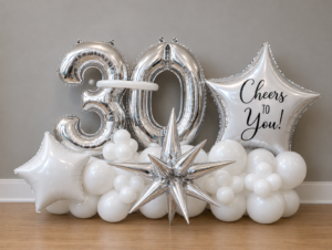 White Marquis Balloon Sculpture -Fancy