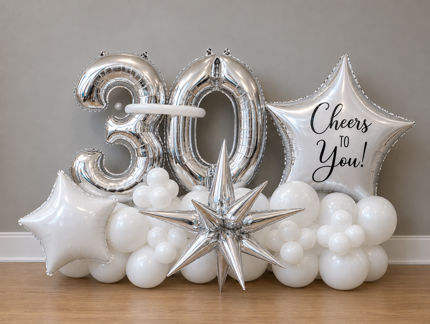 White Marquis Balloon Sculpture -Fancy