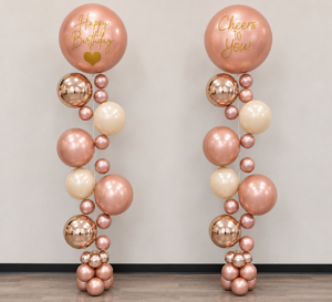 Rose Gold Bubble Strands (Pair)