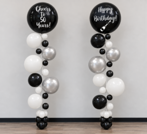 Black and White Bubble Strands (Pair)