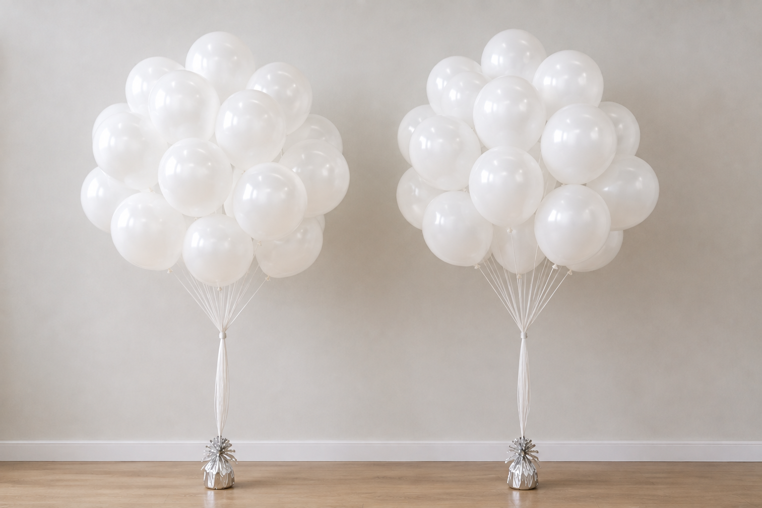 White Loose Balloons