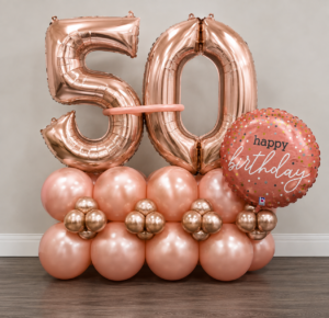 Rose Gold Marquis Balloon Sculpture - Simple
