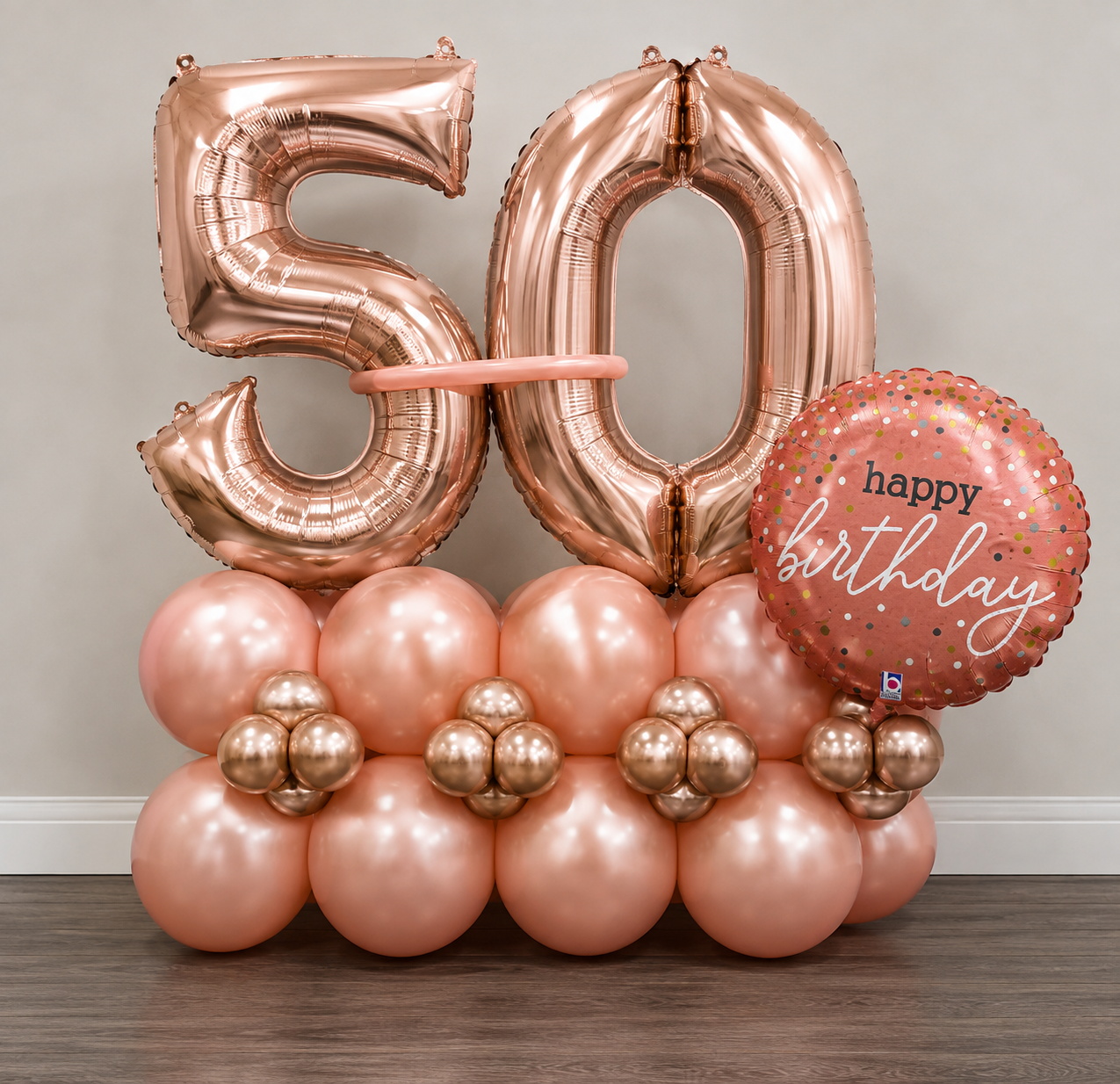 Rose Gold Marquis Balloon Sculpture - Simple