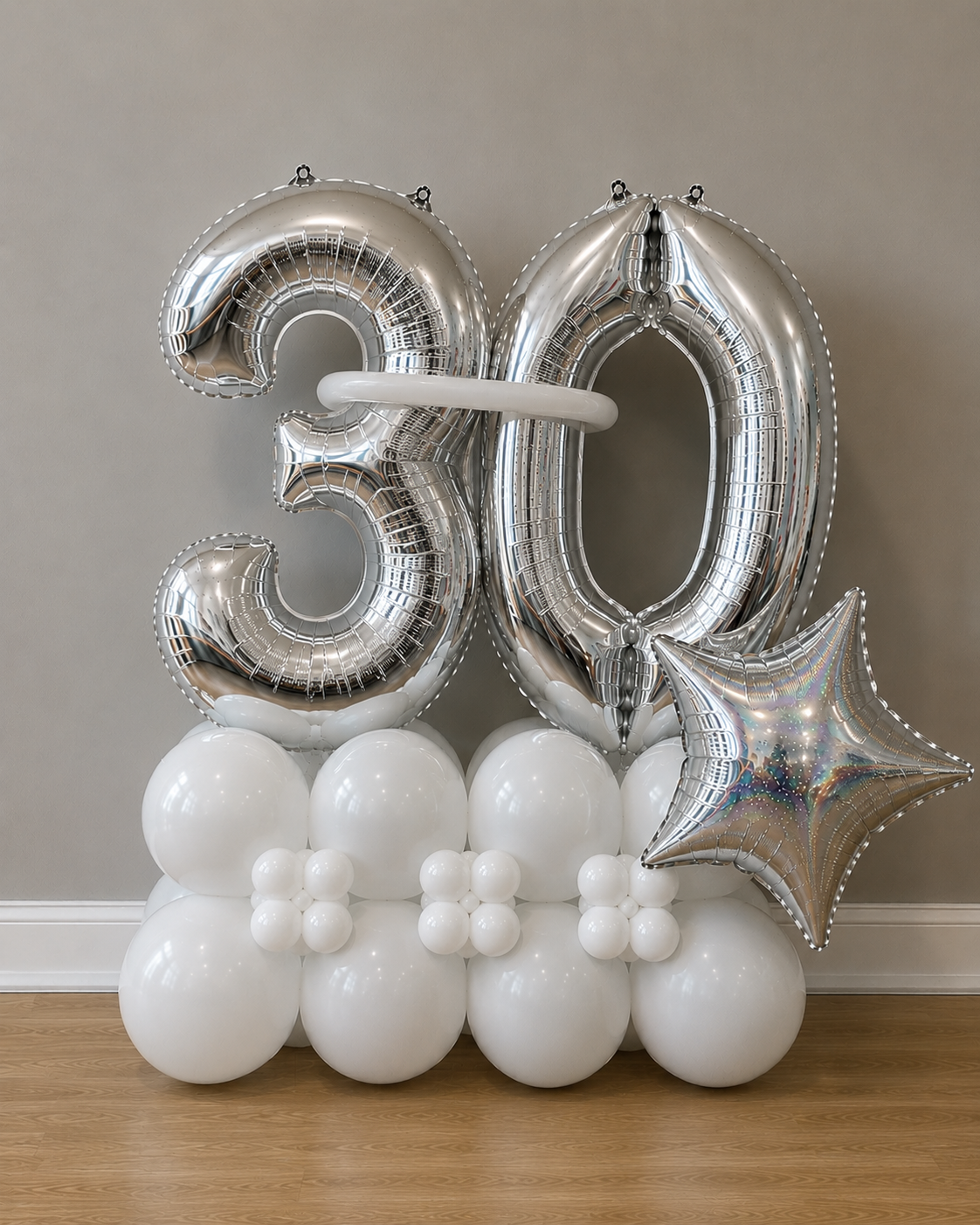 White Marquis Balloon Sculpture - Simple
