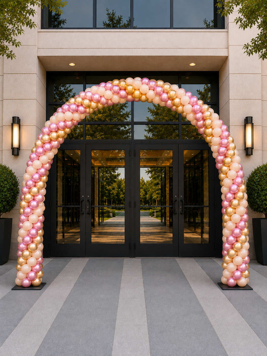 Rose Gold Spiral Arch - 20ft or 30ft