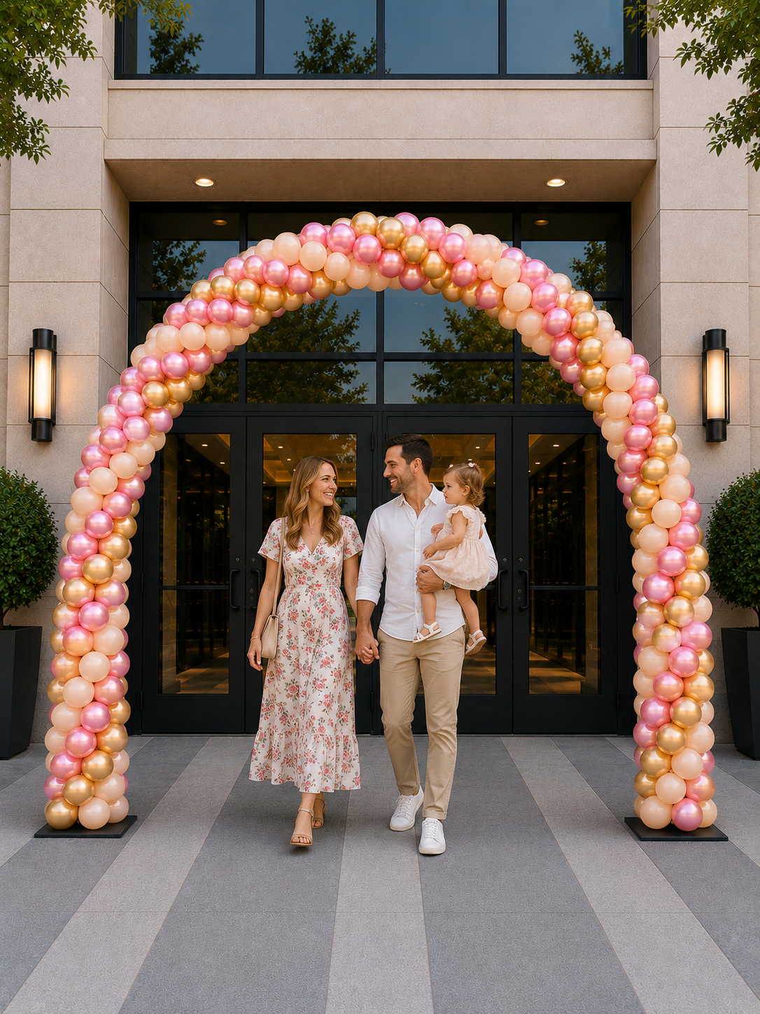 Rose Gold Spiral Arch - 20ft or 30ft - Image 2