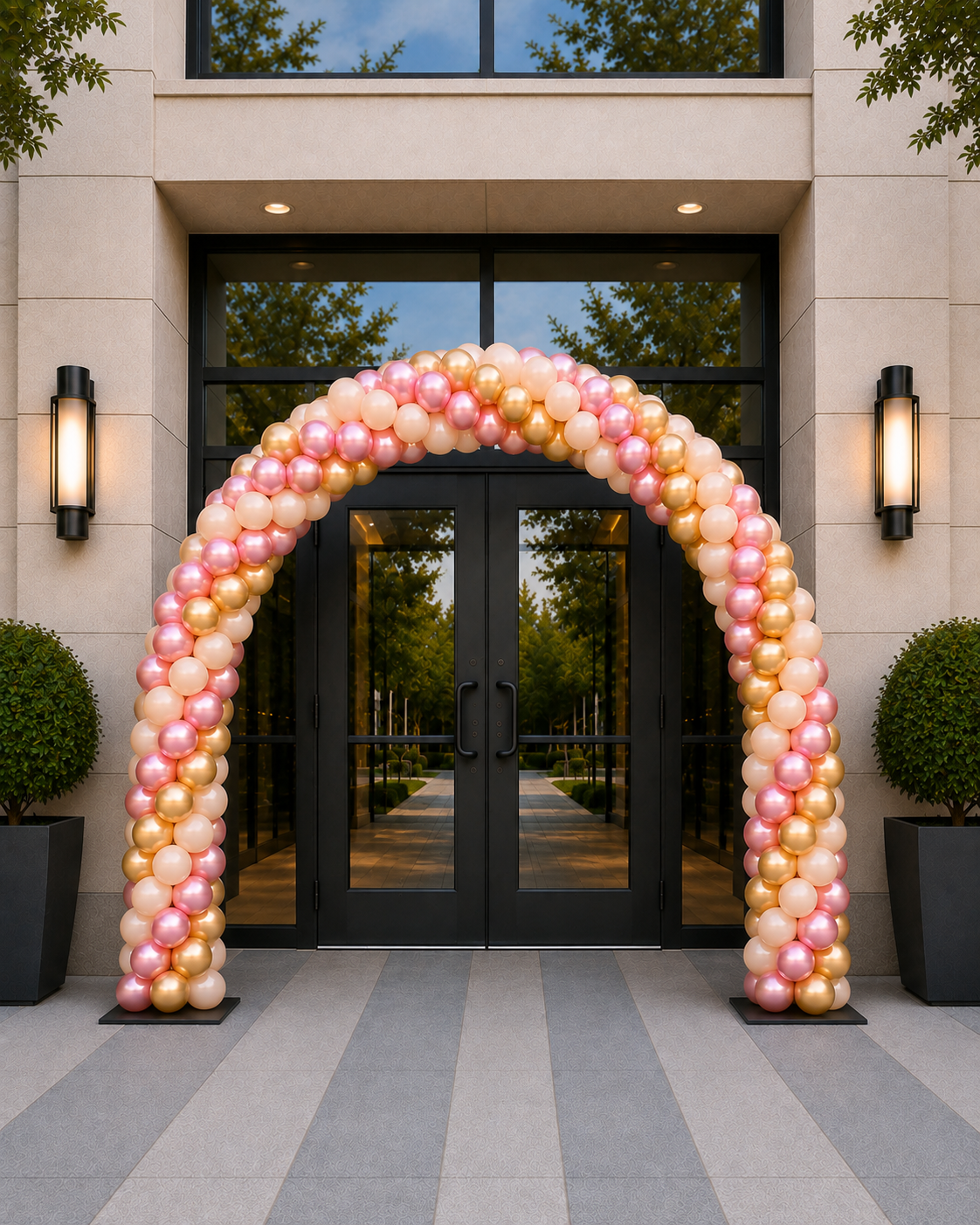 Rose Gold Spiral Arch - 20ft or 30ft - Image 3