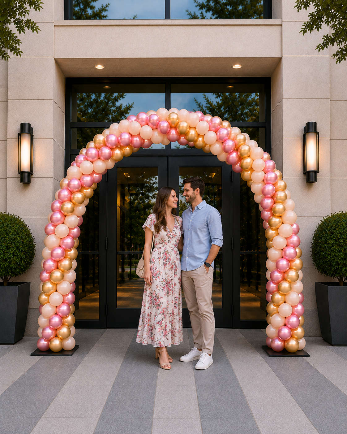 Rose Gold Spiral Arch - 20ft or 30ft - Image 4