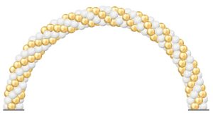 Champagne and Diamonds Spiral Arch - 20ft or 30ft