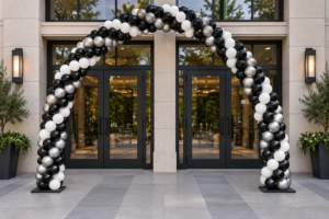 Black and White Spiral Arch -20ft or 30ft