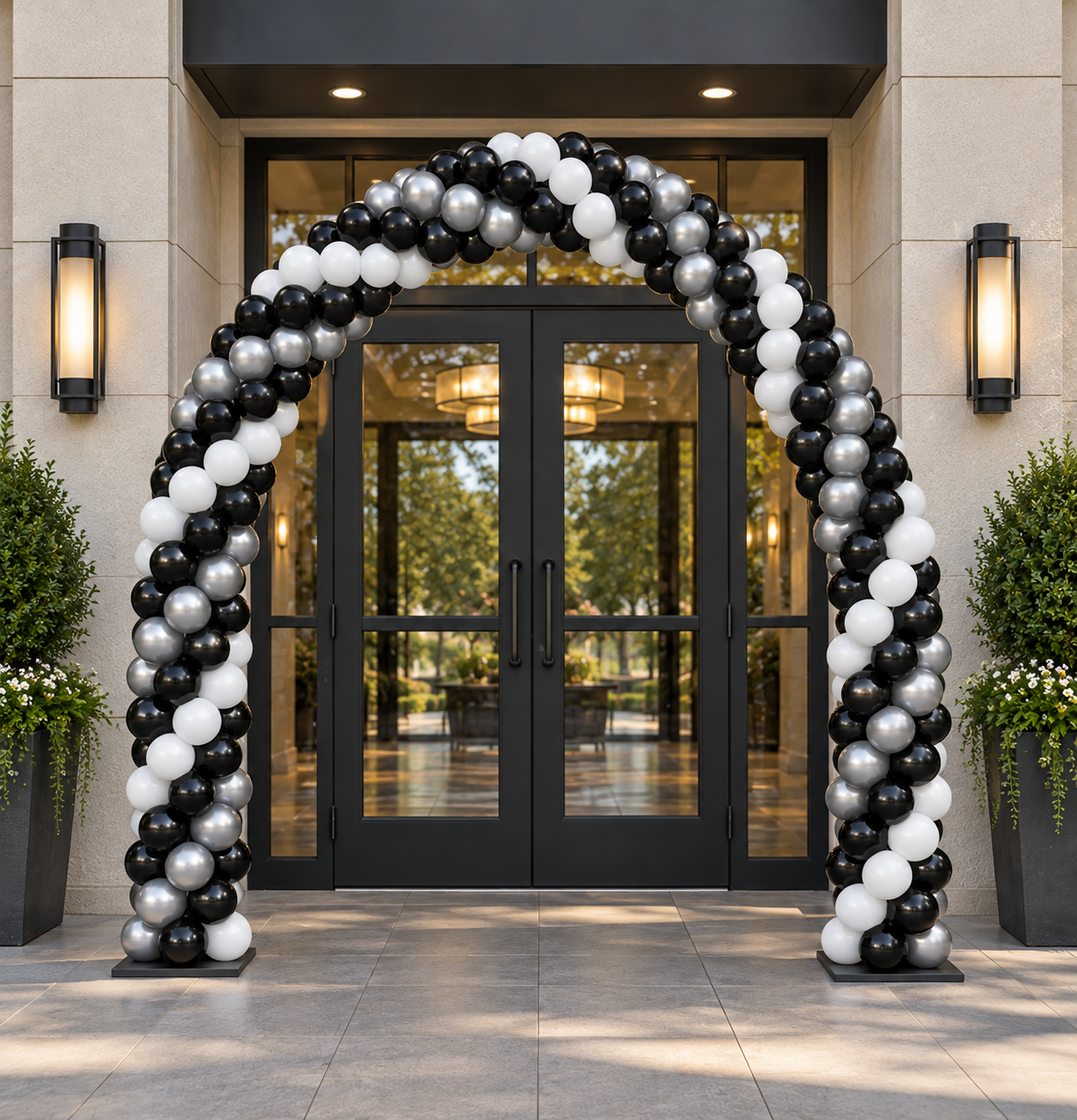 Black and White Spiral Arch -20ft or 30ft - Image 4