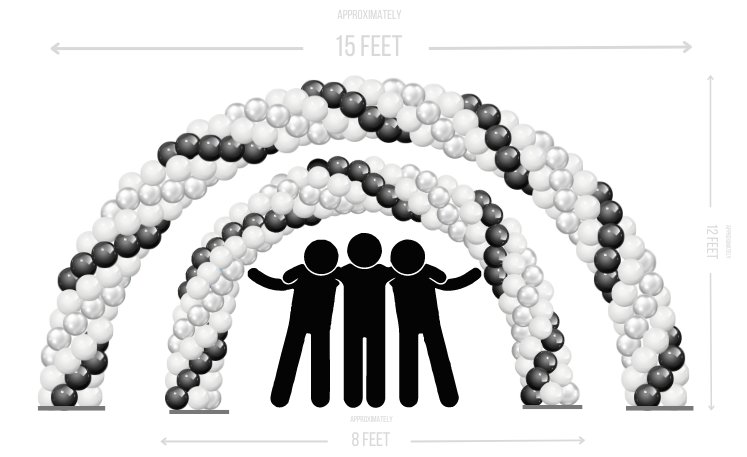 Black & White Arch 20 and 30 foot