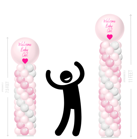 Baby Girl Columns Double Spiral 8 and 10 feet (1)