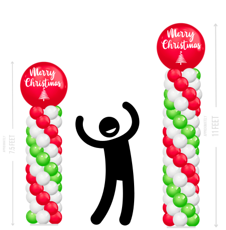 Christmas Joy Columns Double Spiral 8 and 10 feet (1)