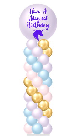 Pastel Unicorn Column Single Spiral (250 × 457 px)