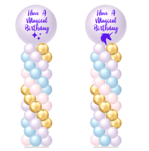 Pastel Unicorn Columns Double Spiral (250 × 457 px)