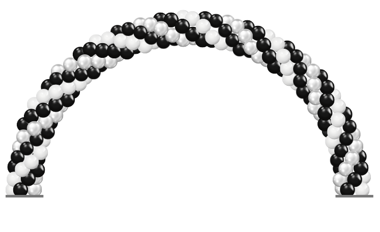 Black & White Arch 20 foot