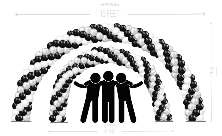 Black & White Arch 20 and 30 foot (1)