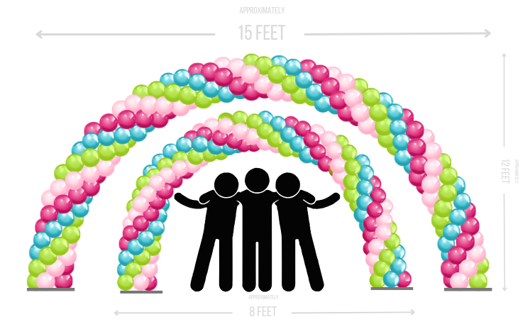 Let's Flamingle Arch 20 and 30 foot (2)