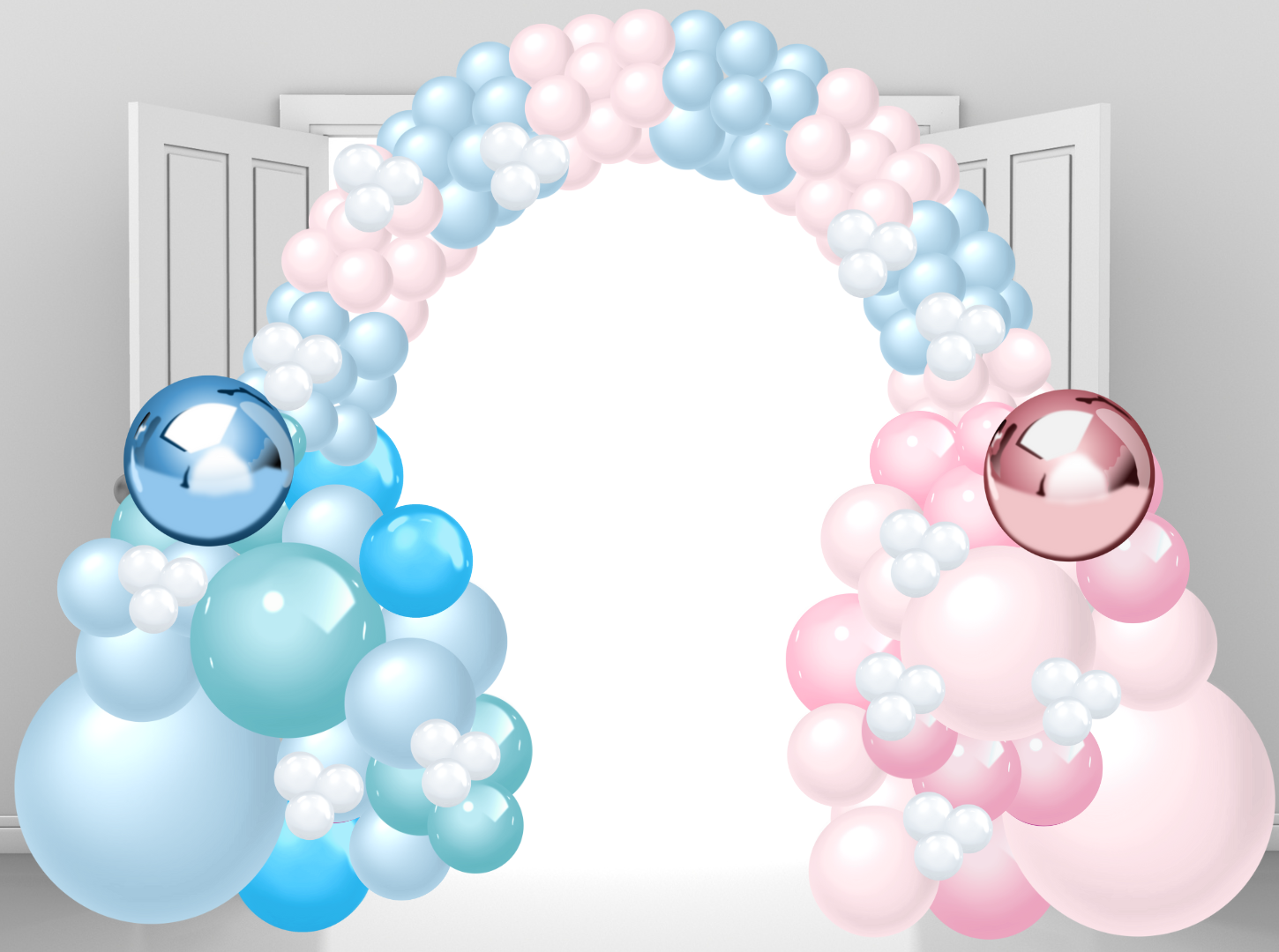 Gender Reveal Organic Arch BG