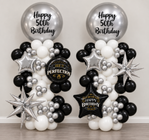 Black and White Column - Fancy (Pair)
