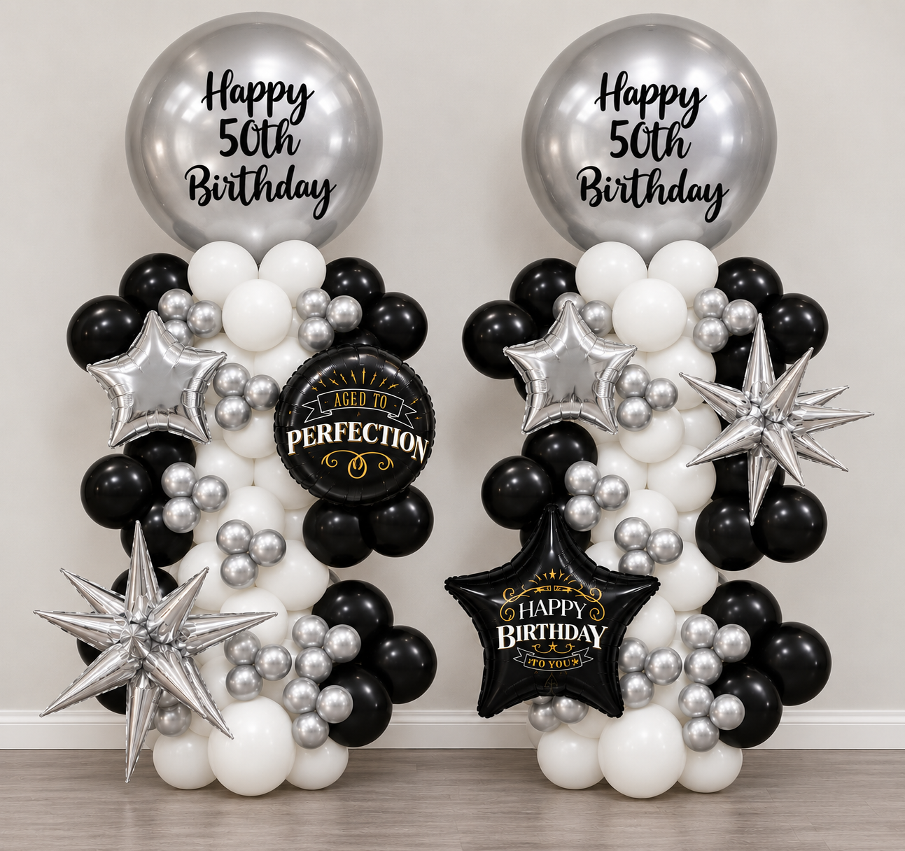 Black and White Column - Fancy (Pair)