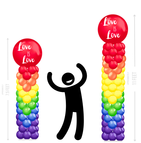 Pride Columns Double Spiral 8 and 10 feet (1)