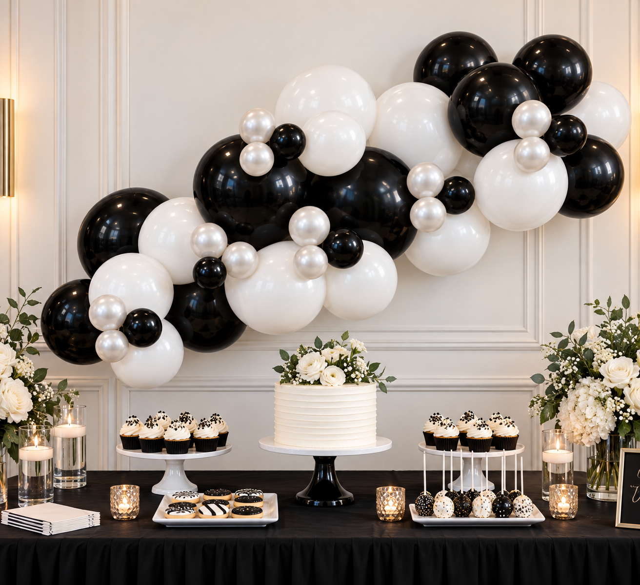 Black and White Garland - Simple