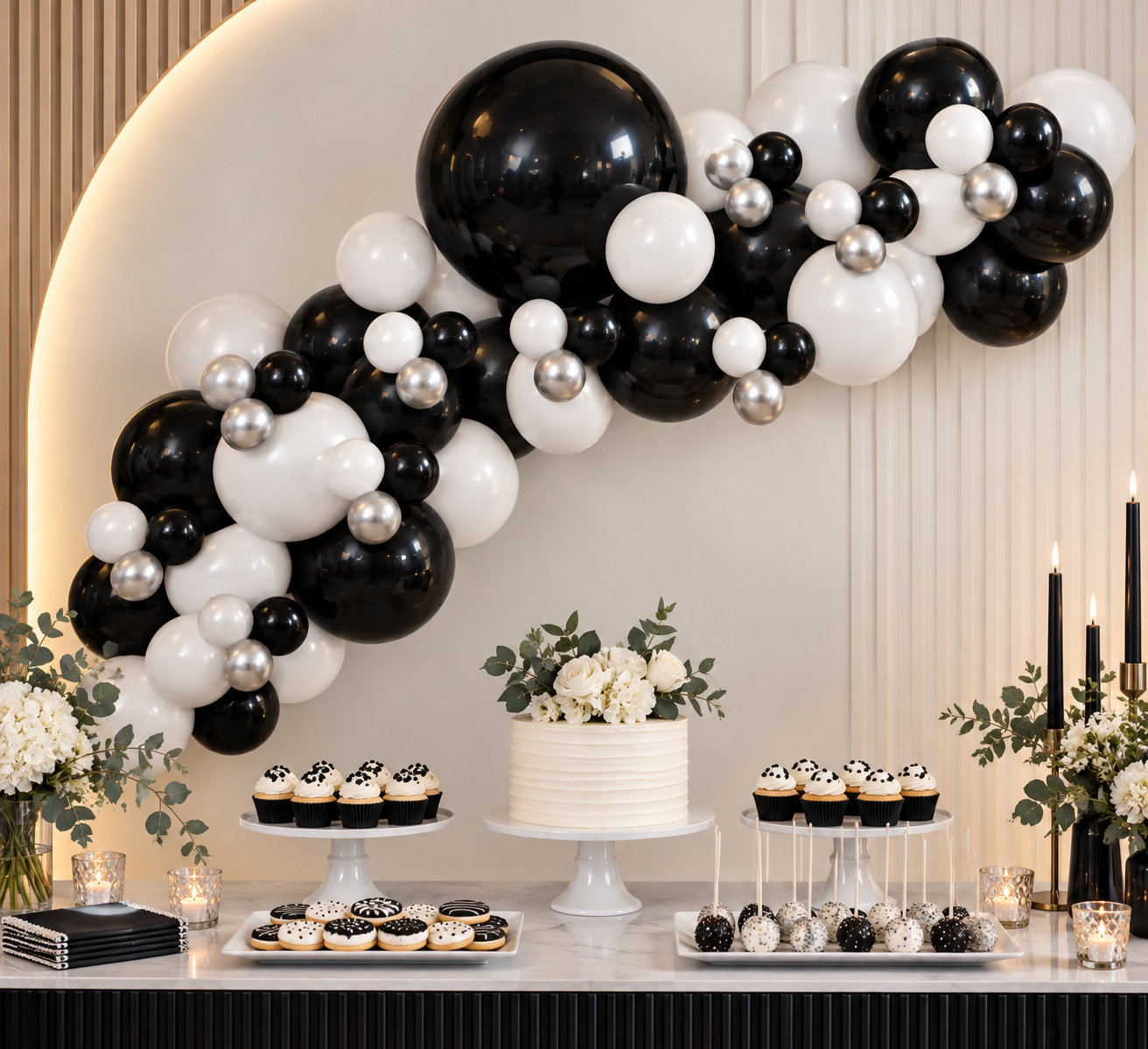 Black and White Garland - Simple - Image 2