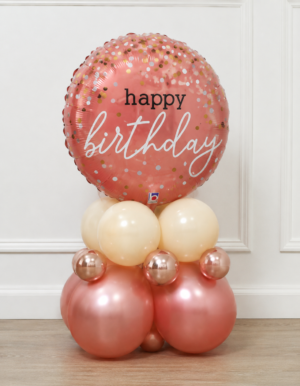 Rose Gold Balloon Centerpiece