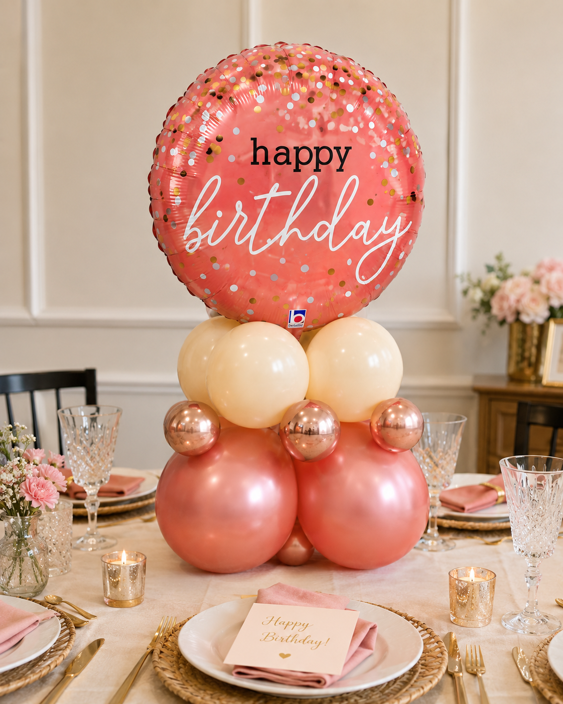 Rose Gold Balloon Centerpiece - Image 2