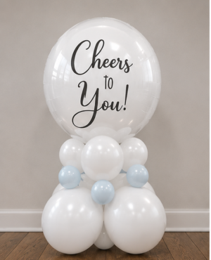 White Balloon Centerpiece