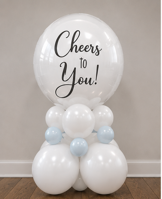 White Balloon Centerpiece