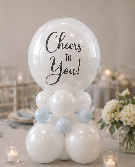 White Balloon Centerpiece - Image 2