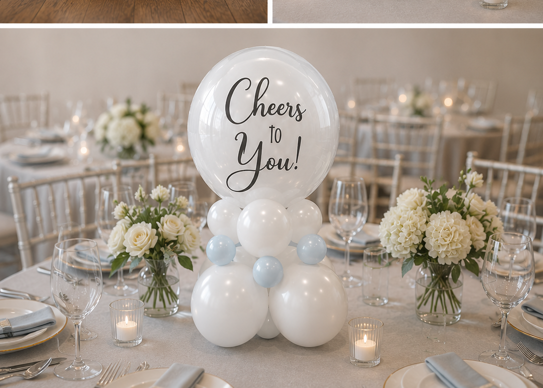 White Balloon Centerpiece - Image 3
