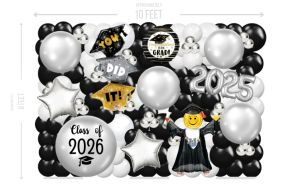 Class of 2026 Balloon Wall - Fancy