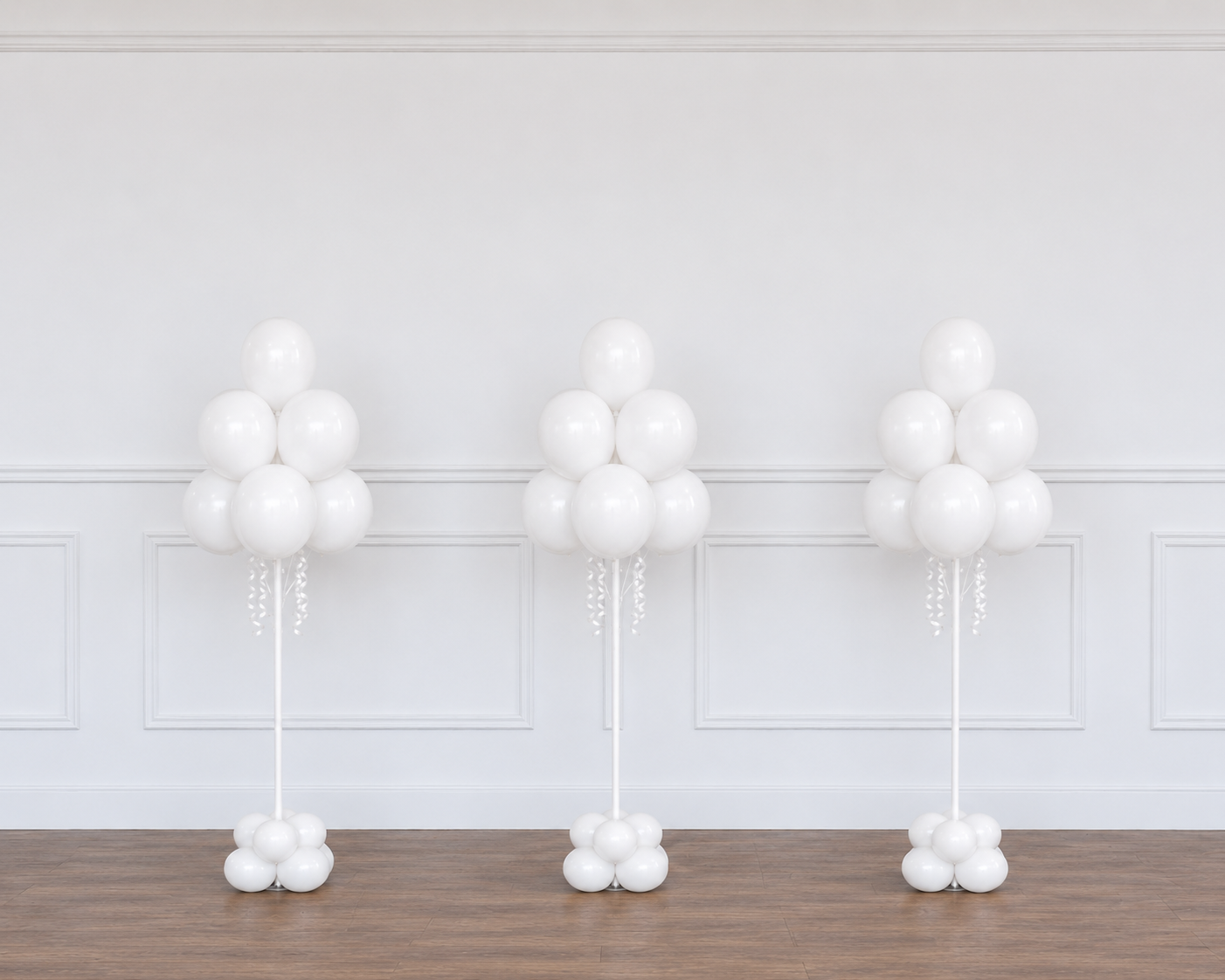White Simple Bouquets - Large (Pair) or Small (Set of 3) - Image 2