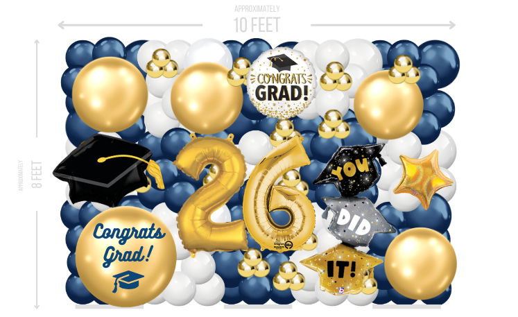 Congrats Grad Balloon Wall - Fancy