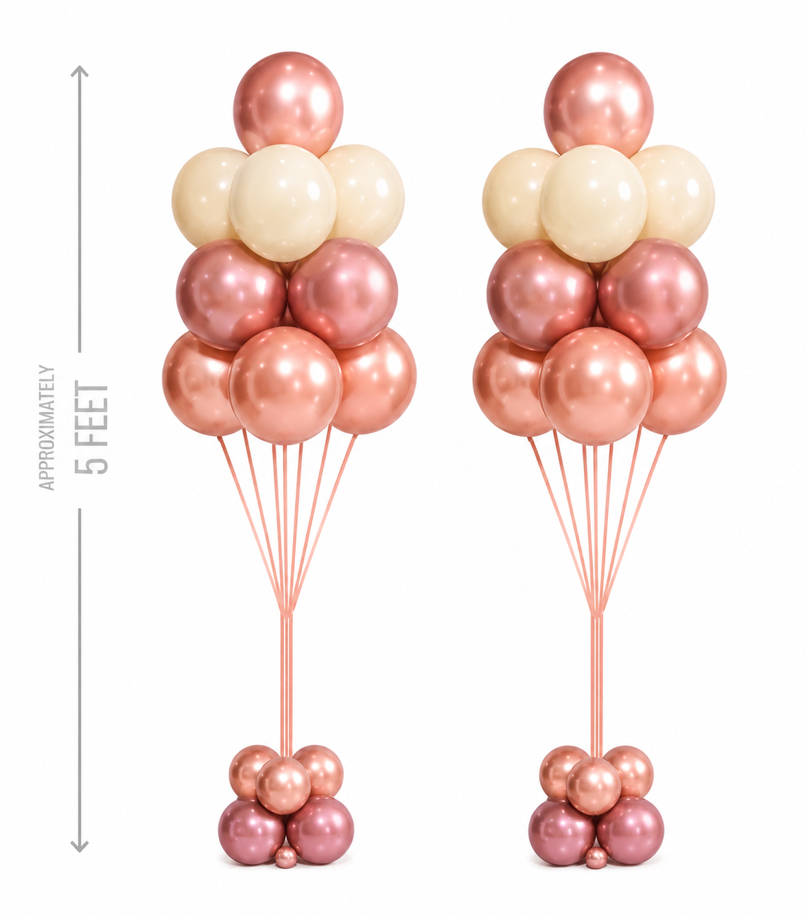 Rose Gold Simple Bouquet - Large (Pair) or Small (Set of 3) - Image 3
