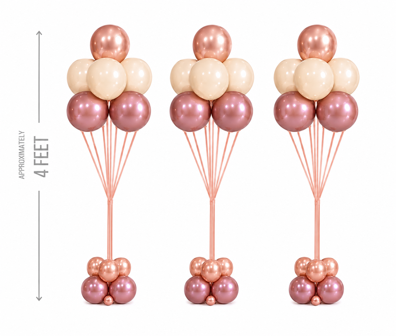 Rose Gold Simple Bouquet - Large (Pair) or Small (Set of 3) - Image 4