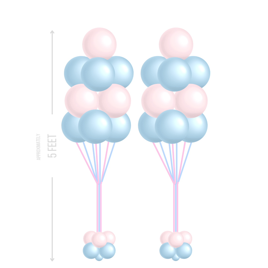Gender Reveal Simple Bouquet - Large (Pair) or Small (Set of 3)