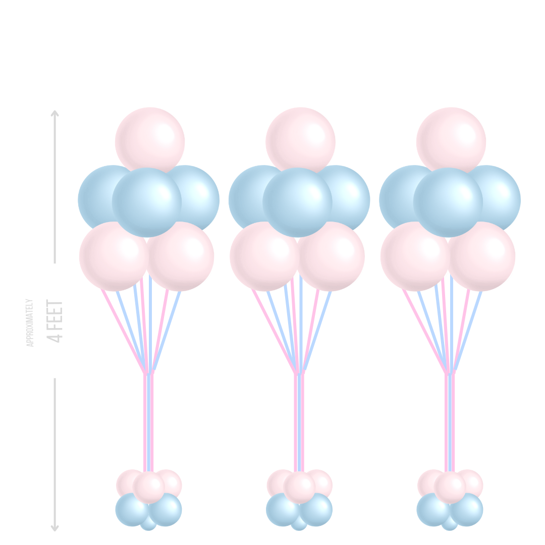 Gender Reveal Simple Bouquet - Large (Pair) or Small (Set of 3) - Image 4