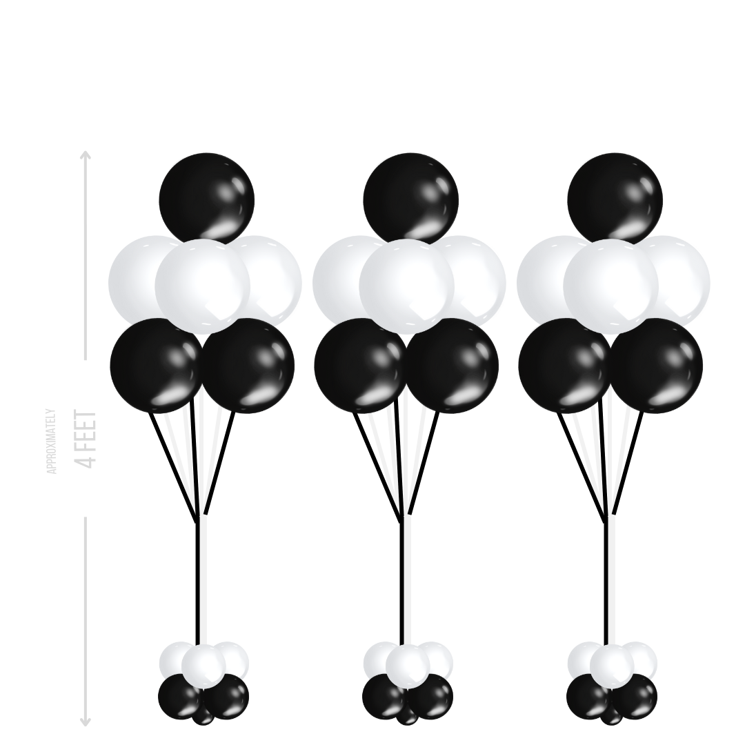 Black and White Simple Bouquet - Large (Pair) or Small (Set of 3) - Image 4