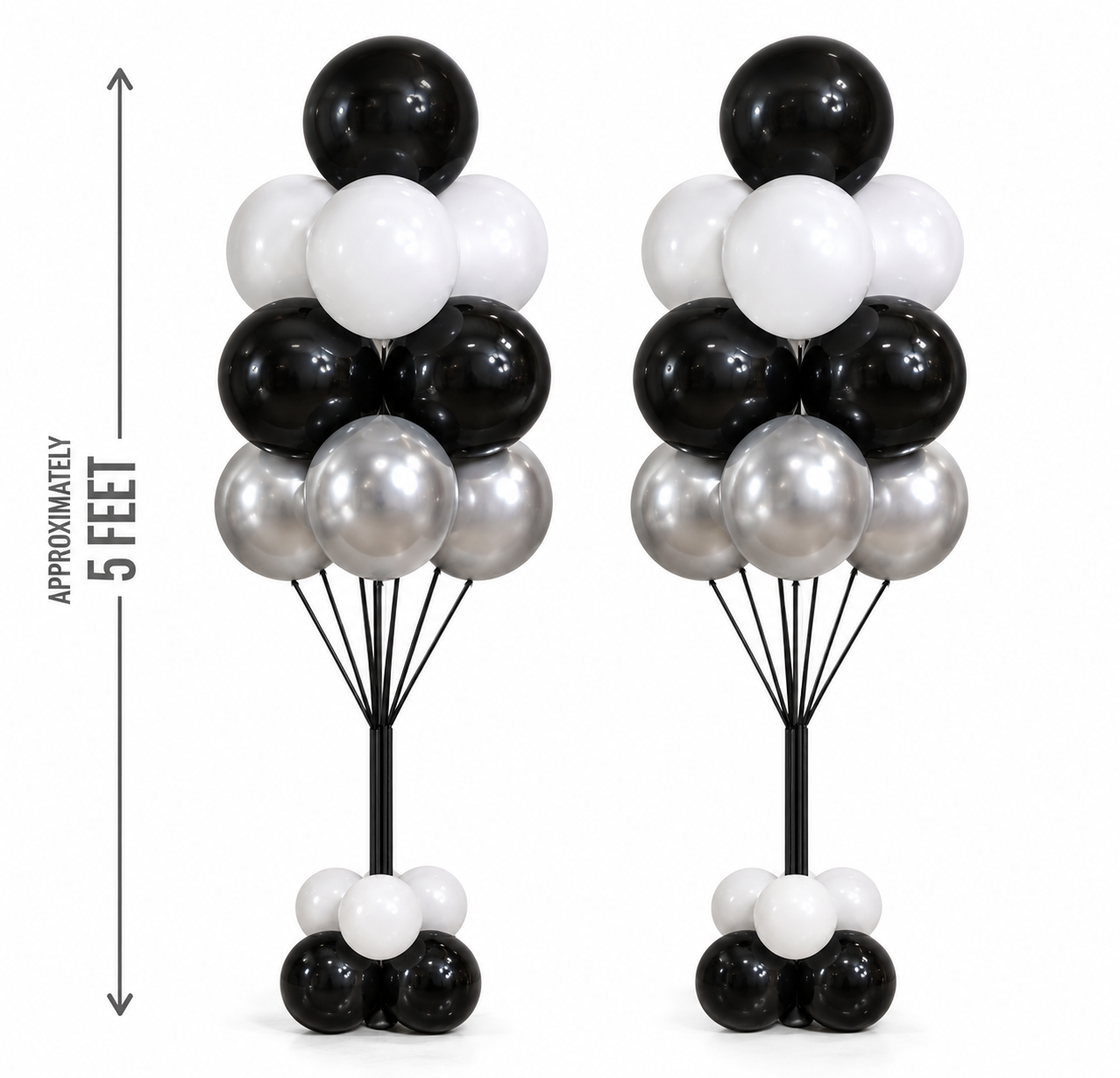 Black and White Simple Bouquet - Large (Pair) or Small (Set of 3) - Image 3