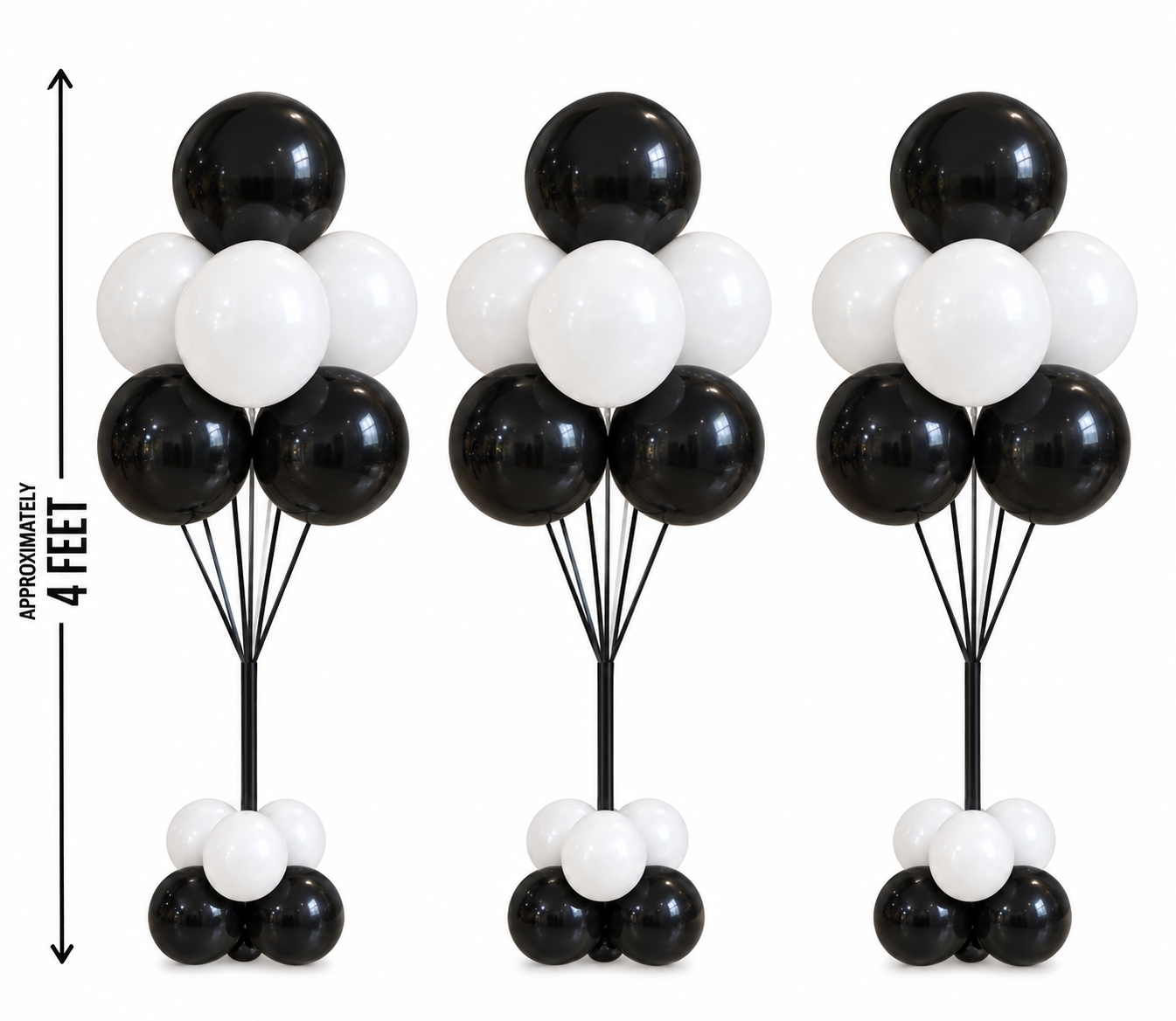 Black and White Simple Bouquet - Large (Pair) or Small (Set of 3) - Image 4