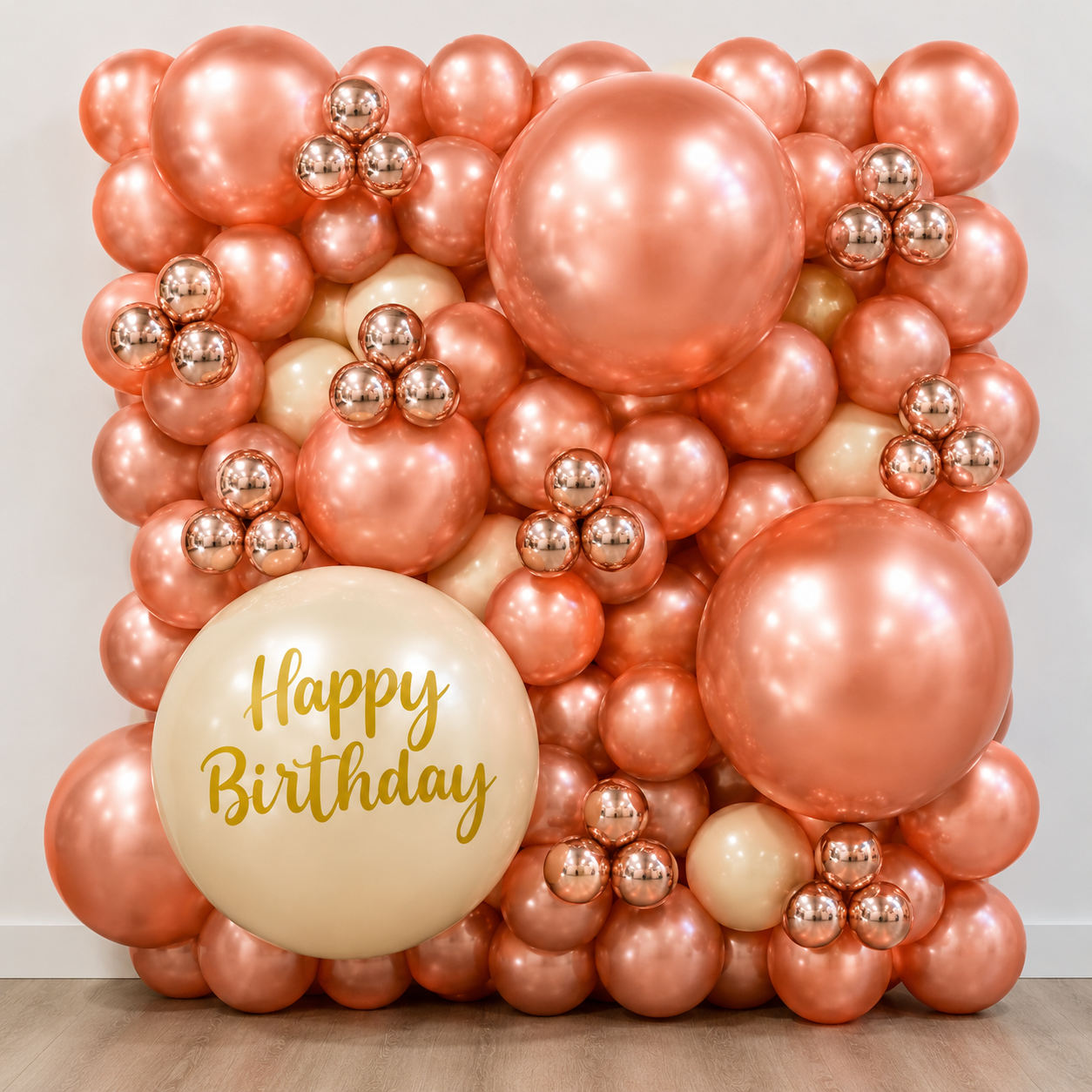 Rose Gold Balloon Wall - Simple - Image 2